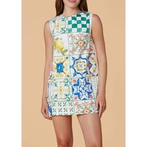 NEW OLIVIA DAR wynn sleeveless mini dress in multi